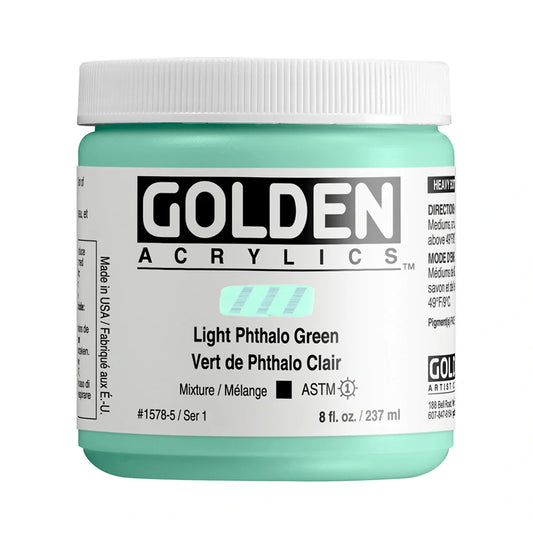 Golden Heavy Body Acrylic 237ml Series 1 Light Phthalo Green