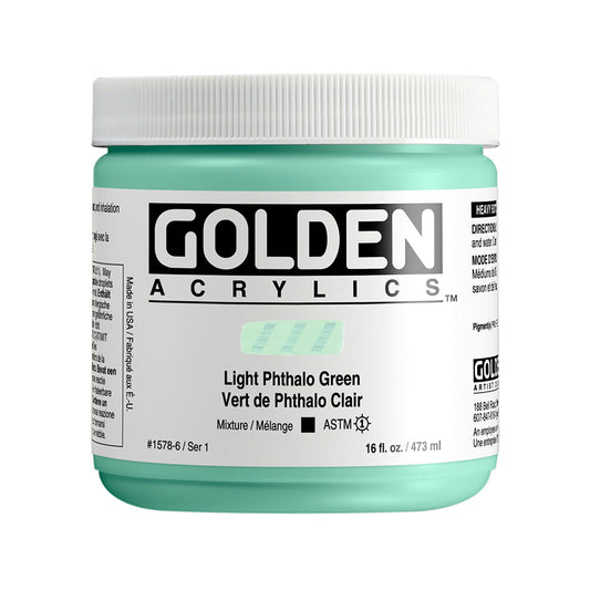 Golden Heavy Body Acrylic 473ml Series 1 Light Phthalo Green