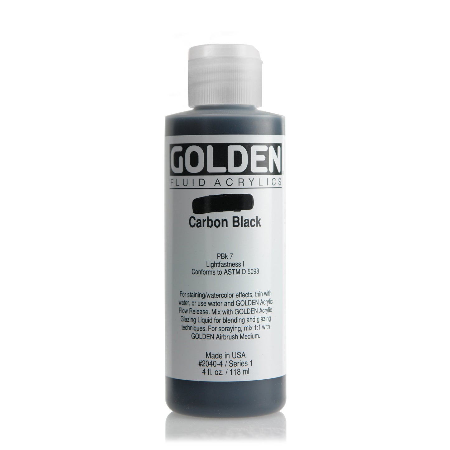 Golden Fluid Acrylic 118ml Series 1 Carbon Black