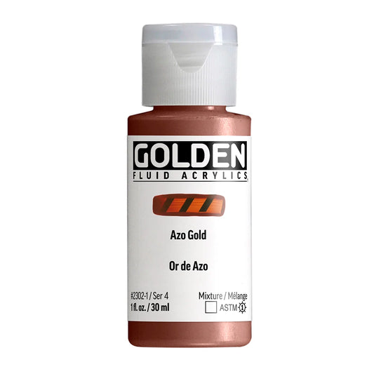 Golden Fluid Acrylic 30ml Series 4 Azo Gold