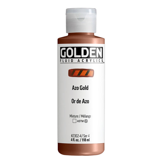 Golden Fluid Acrylic 118ml Series 4 Azo Gold