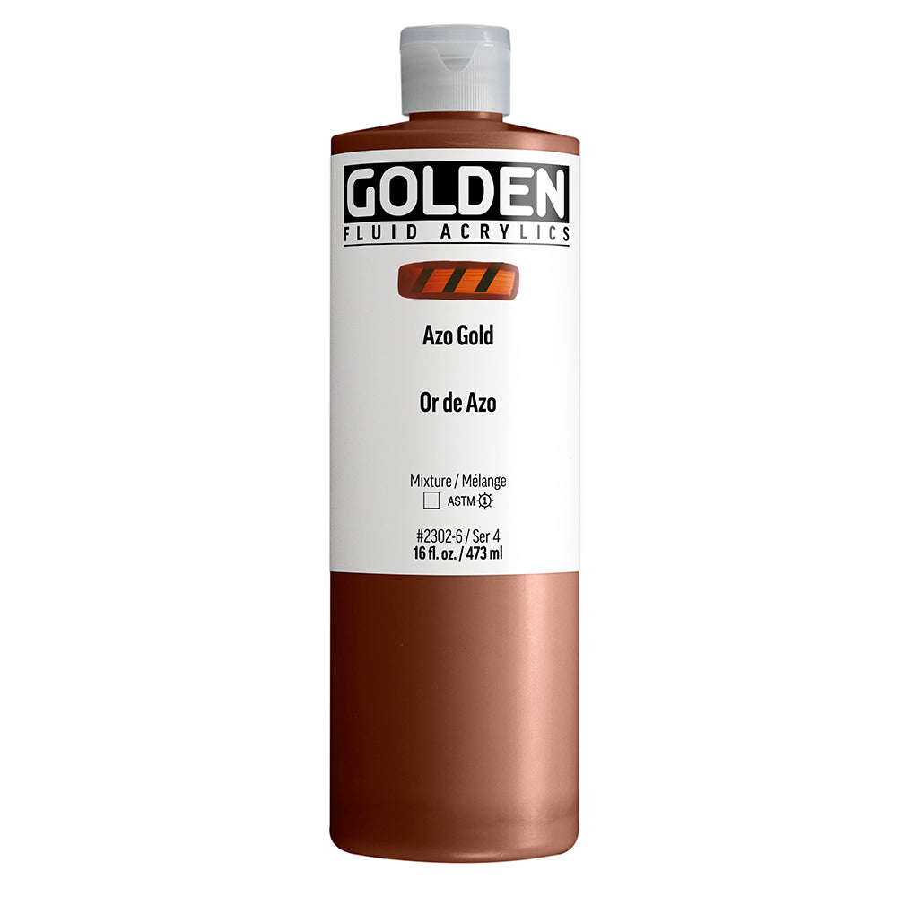 Golden Fluid Acrylic 473ml Series 4 Azo Gold