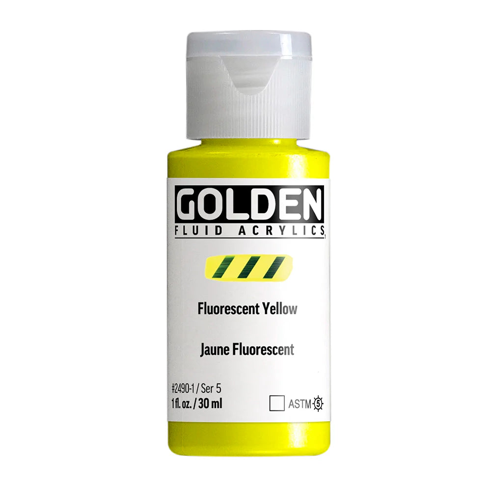 Golden Fluid Acrylic 30ml Series 5 Fluorescent Yellow