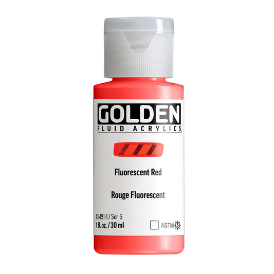 Golden Fluid Acrylic 30ml Series 5 Fluorescent Red