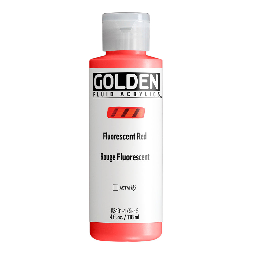 Golden Fluid Acrylic 118ml Series 5 Fluorescent Red