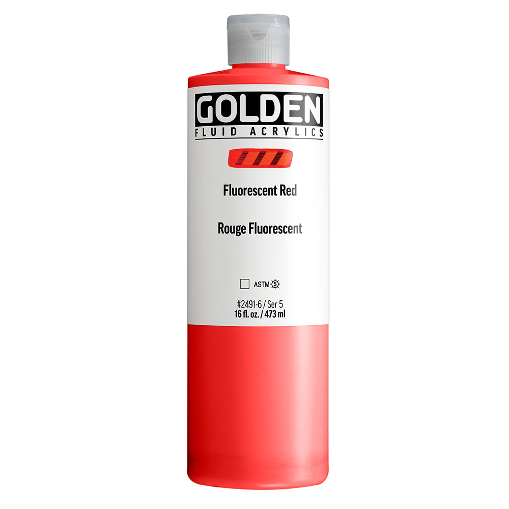 Golden Fluid Acrylic 473ml Series 5 Fluorescent Red