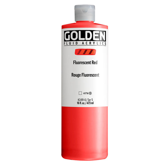 Golden Fluid Acrylic 473ml Series 5 Fluorescent Red