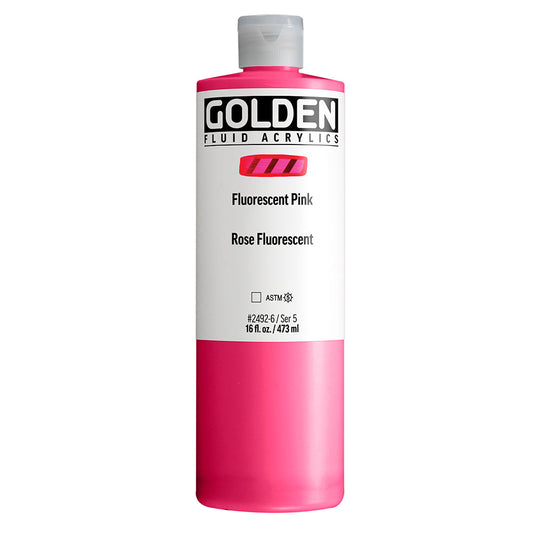 Golden Fluid Acrylic 473ml Series 5 Fluorescent Pink