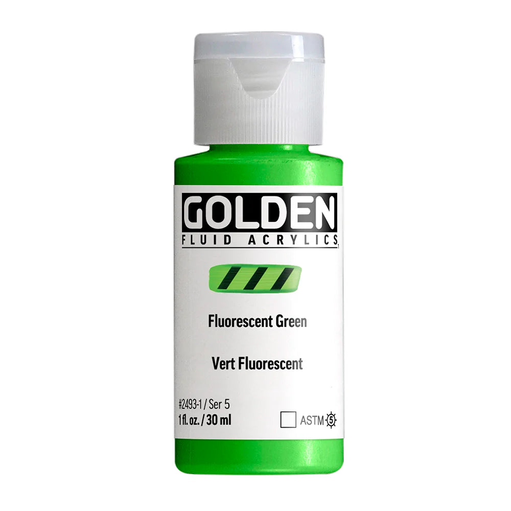 Golden Fluid Acrylic 30ml Series 5 Fluorescent Green