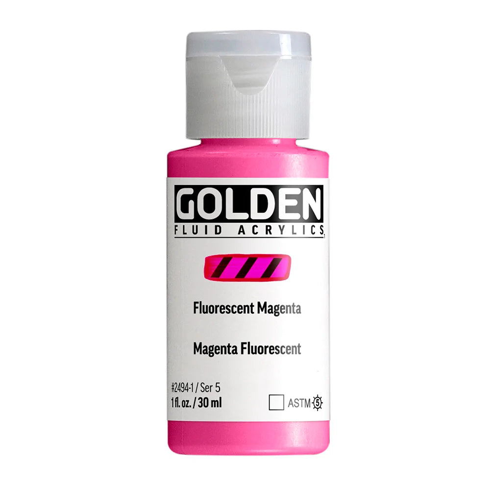 Golden Fluid Acrylic 30ml Series 5 Fluorescent Magenta