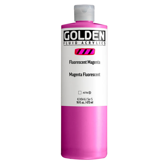 Golden Fluid Acrylic 473ml Series 5 Fluorescent Magenta