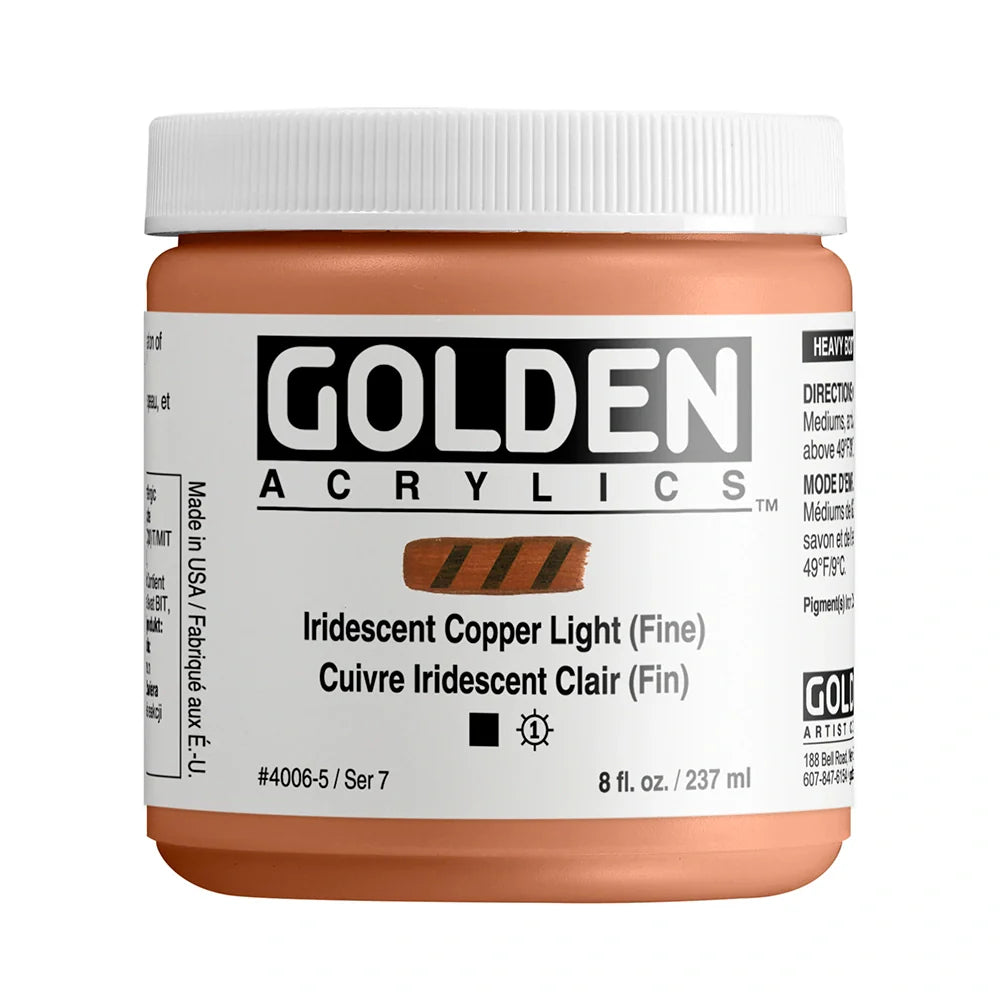 Golden Heavy Body Acrylic 237ml Series 7 Iridescent Copper Light (Fine)