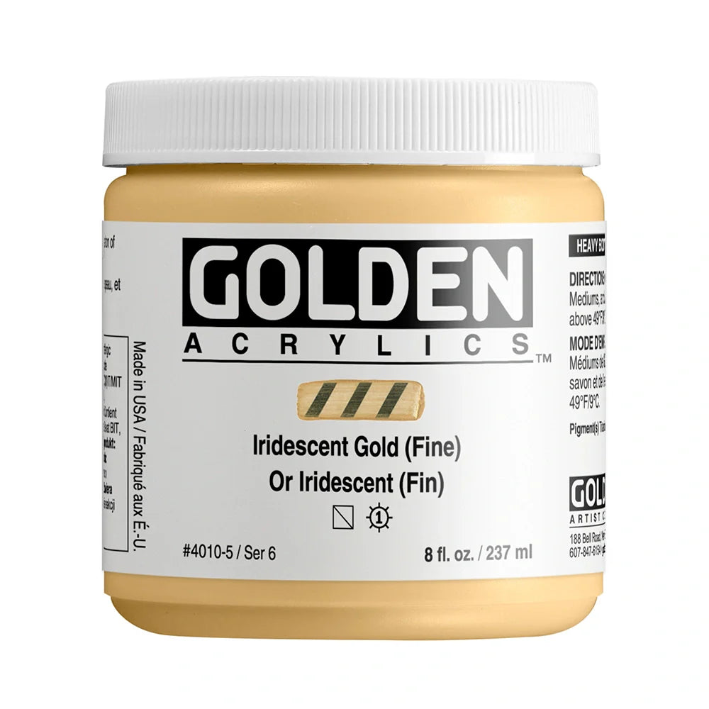 Golden Heavy Body Acrylic 237ml Series 6 Iridescent Gold (Fine)