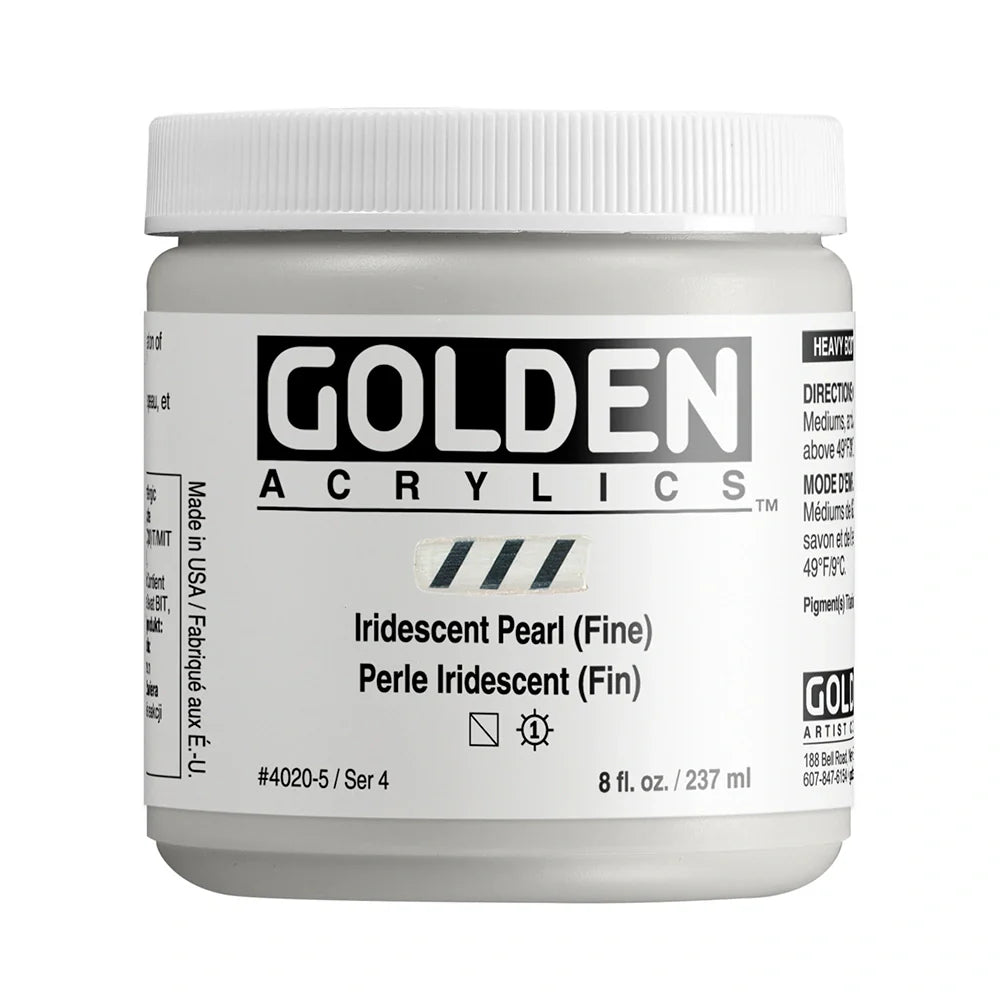 Golden Heavy Body Acrylic 237ml Series 5 Iridescent Pearl (Fine)