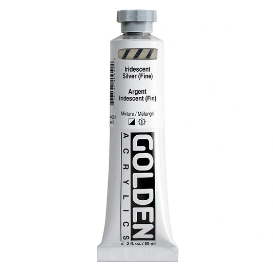 Golden Heavy Body Acrylic 59ml Series 5 Iridescent Silver (Fine)