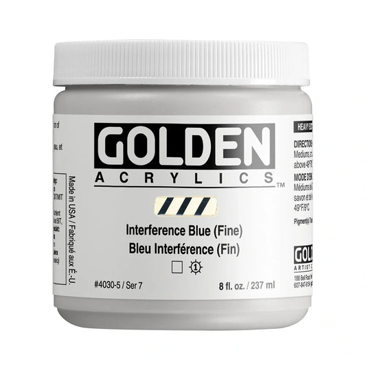 Golden Heavy Body Acrylic 237ml Series 7 Interference Blue (Fine)