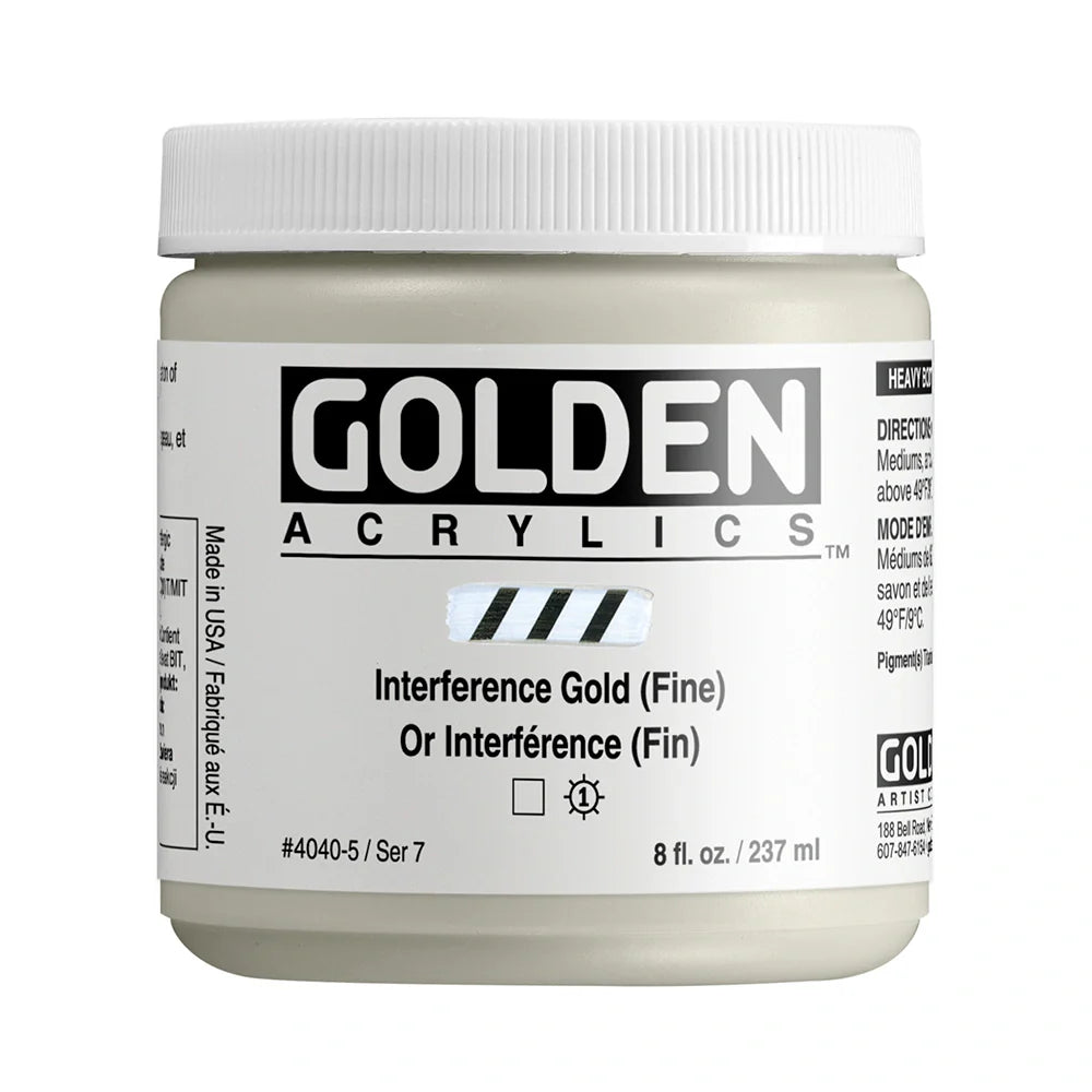 Golden Heavy Body Acrylic 237ml Series 7 Interference Gold (Fine)