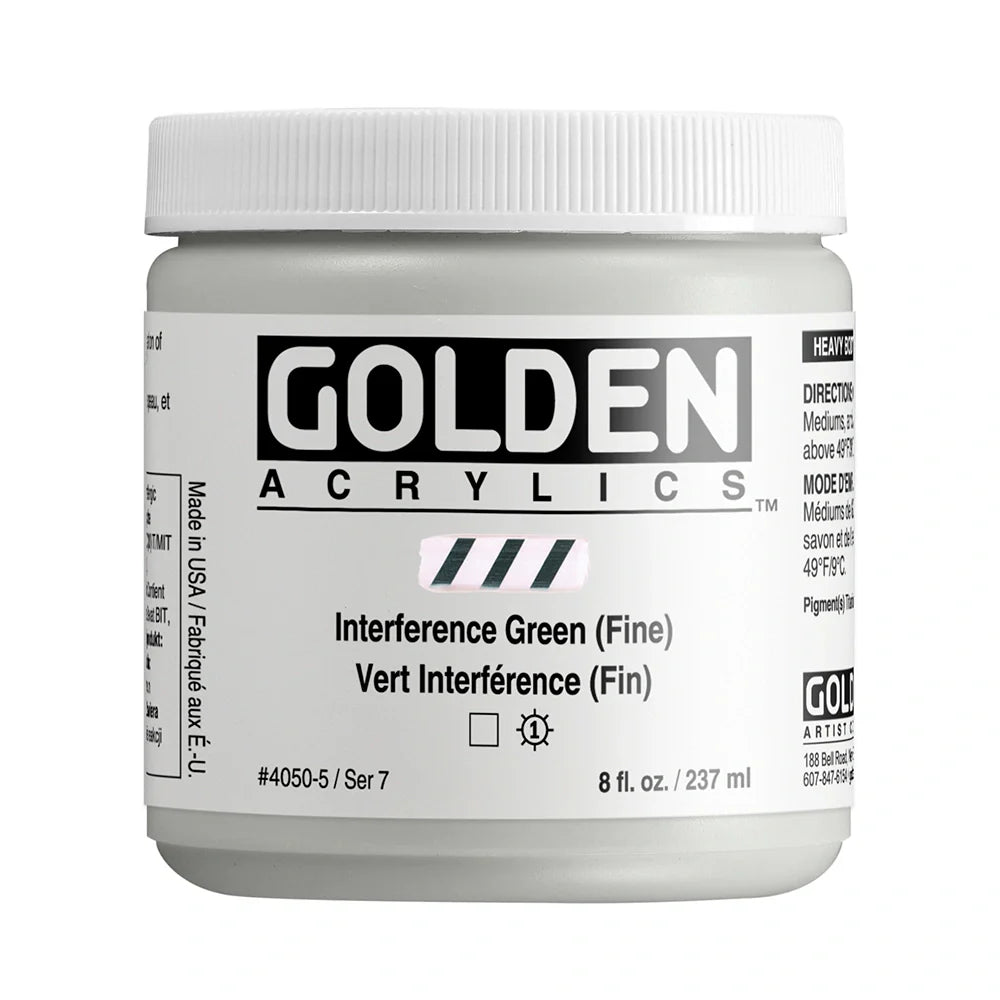 Golden Heavy Body Acrylic 237ml Series 7 Interference Green (Fine)