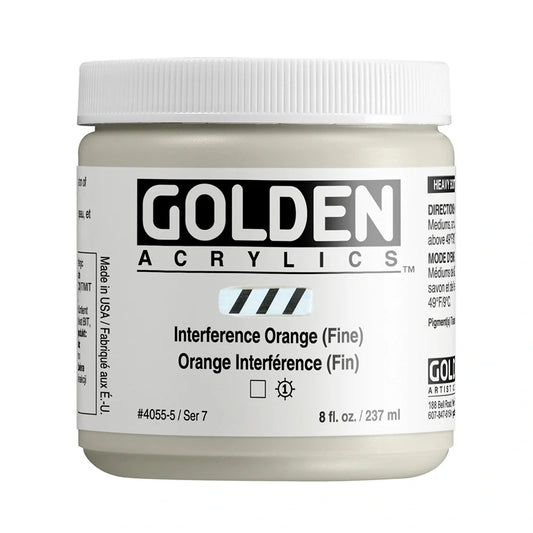 Golden Heavy Body Acrylic 237ml Series 7 Interference Orange (Fine)