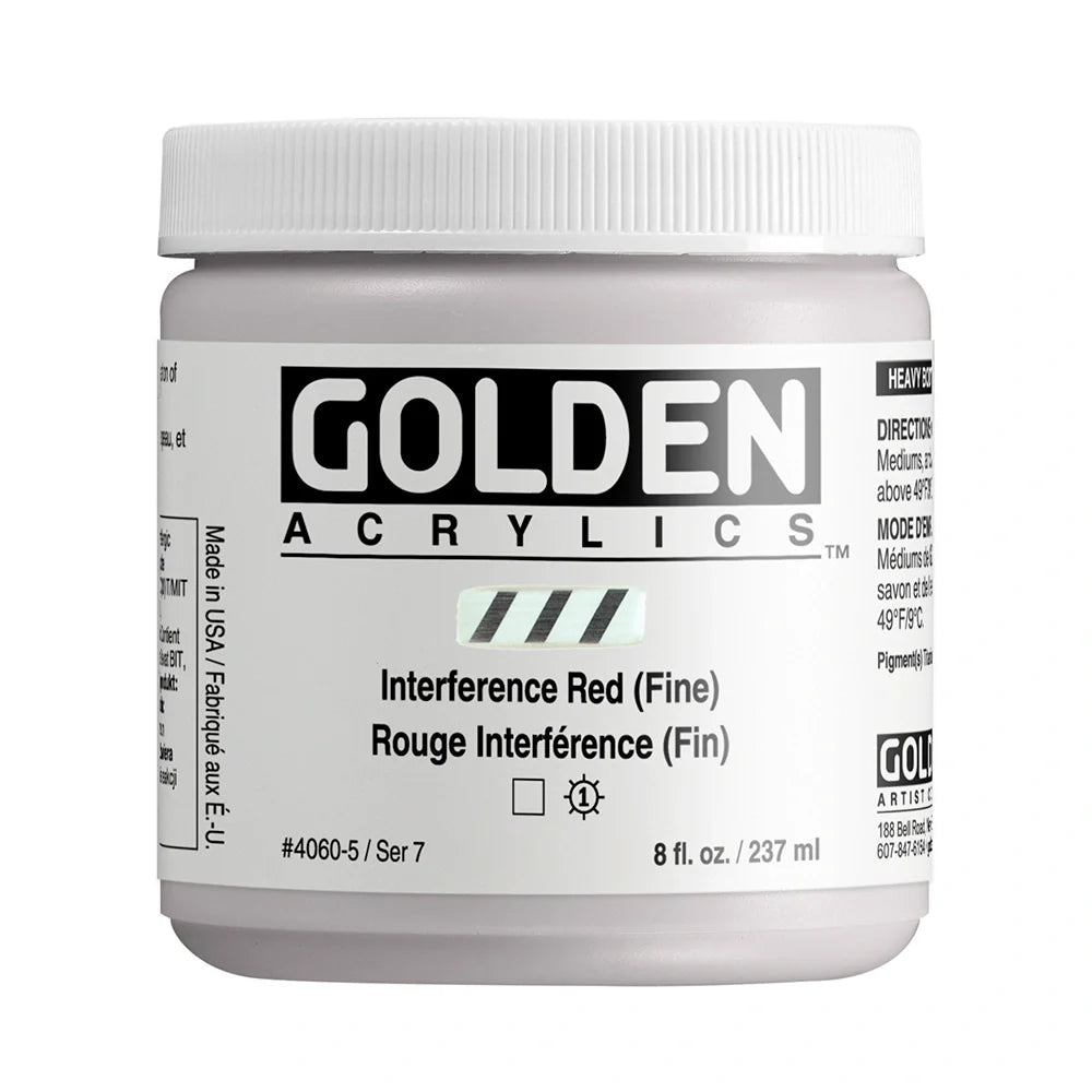 Golden Heavy Body Acrylic 237ml Series 7 Interference Red (Fine)