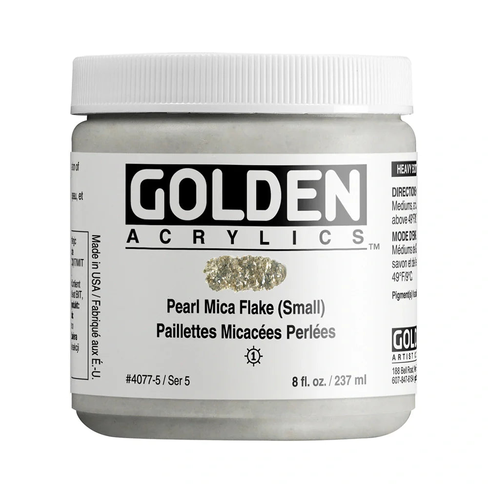 Golden Heavy Body Acrylic 237ml Series 5 Pearl Mica Flake (Small)