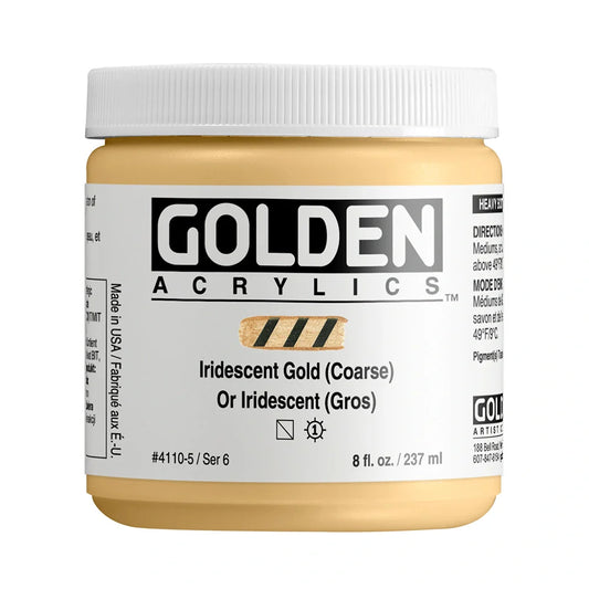 Golden Heavy Body Acrylic 237ml Series 6 Iridescent Gold (Coarse)