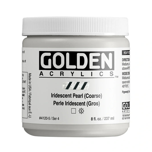 Golden Heavy Body Acrylic 237ml Series 4 Iridescent Pearl (Coarse)