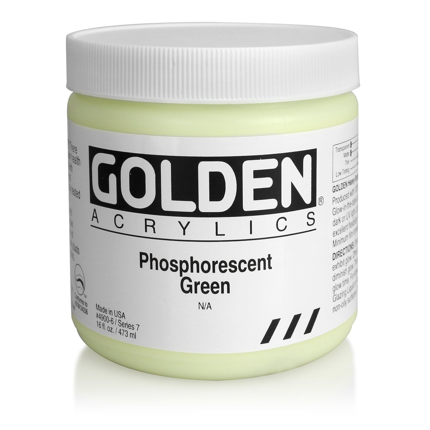 Golden Heavy Body Acrylic 473ml Series 7 Phosphorescent Green