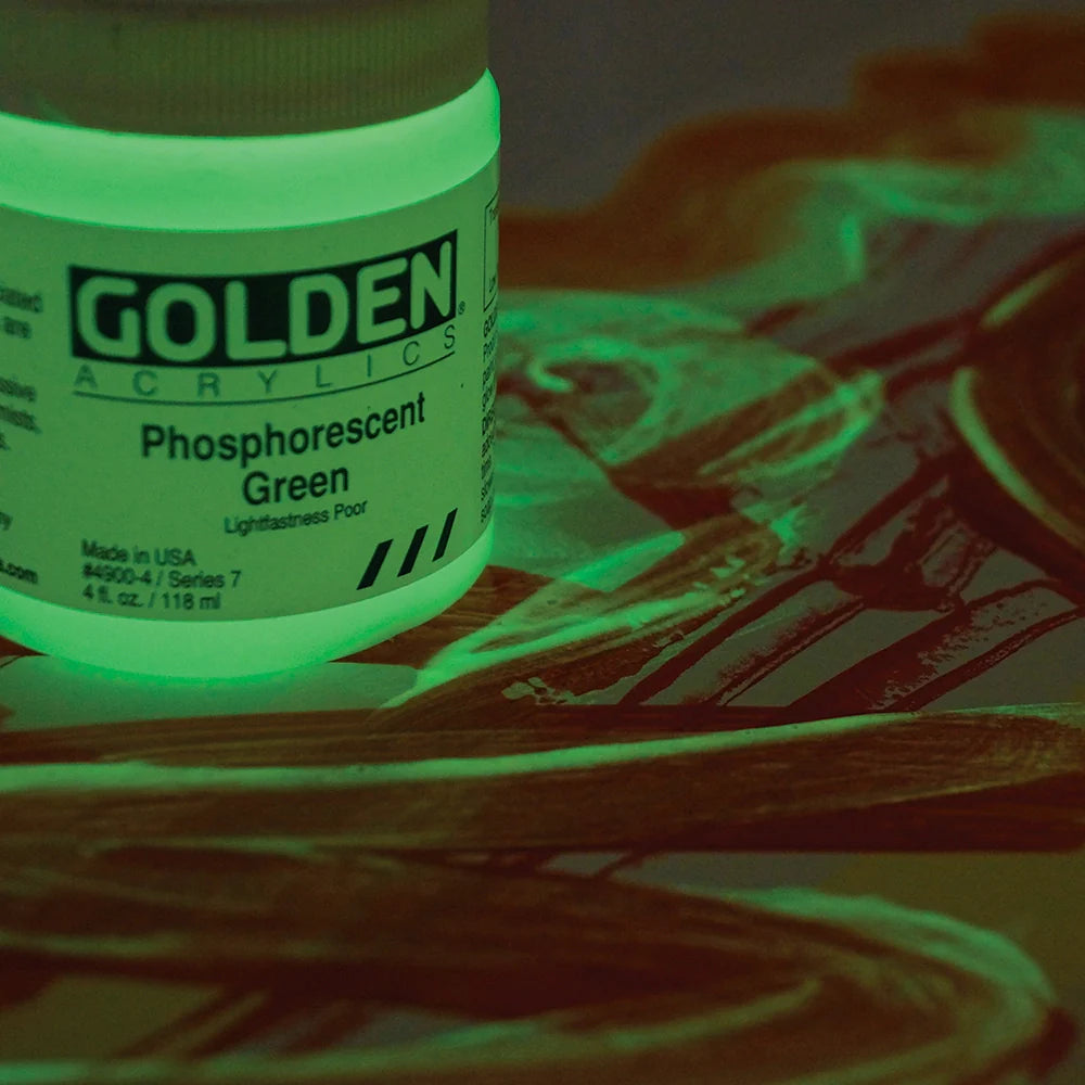 Golden Heavy Body Acrylic 118ml Phosphorescent Green