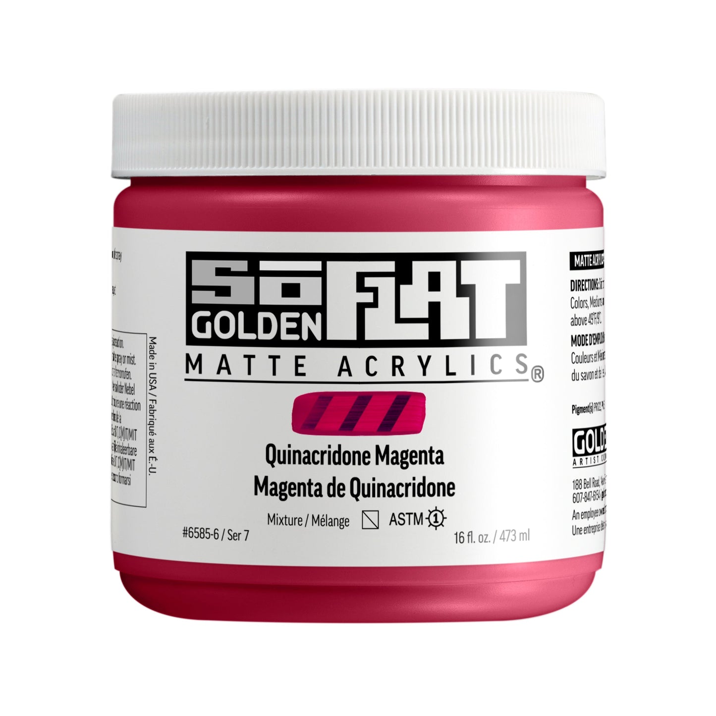 Golden SoFlat 473ml Series 7 Quinacridone Magenta