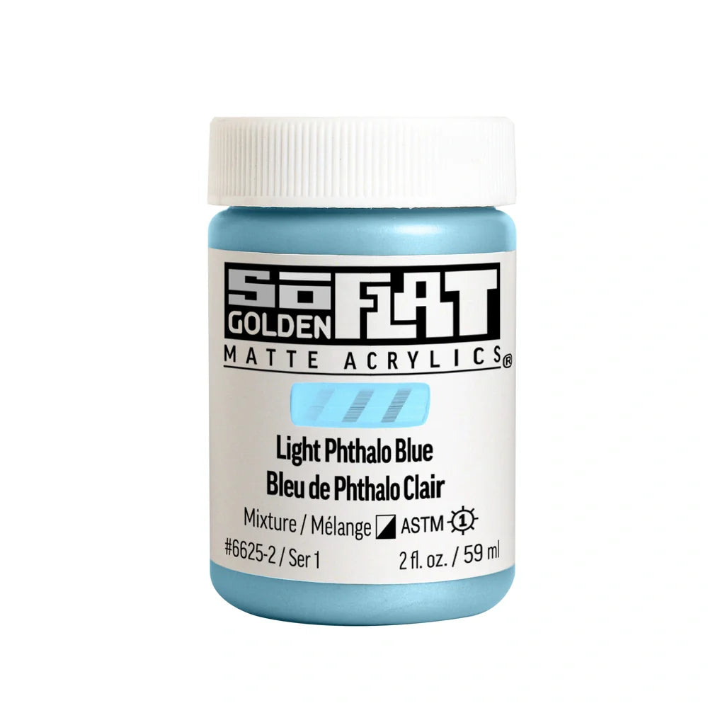 Golden SoFlat 59ml Series 1 Light Phthalo Blue