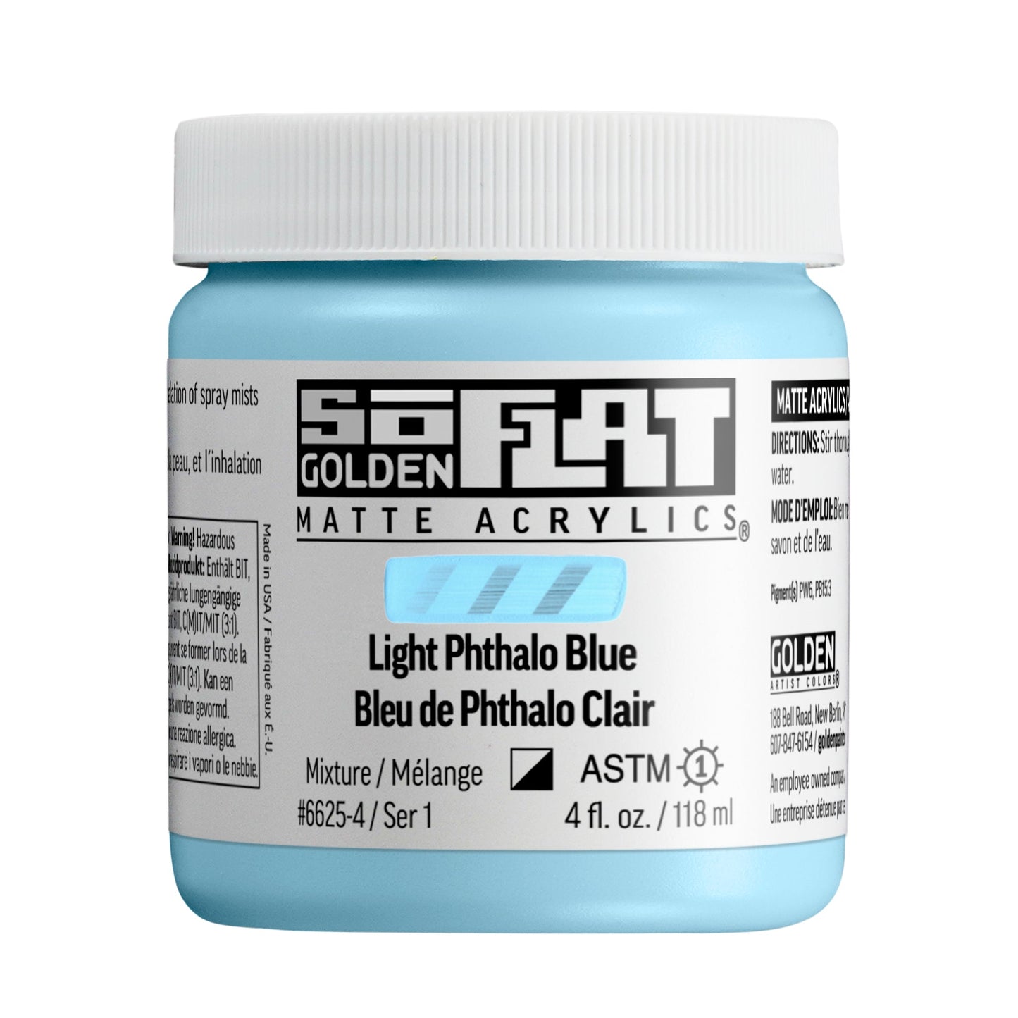 Golden SoFlat 118ml Series 1 Light Phthalo Blue