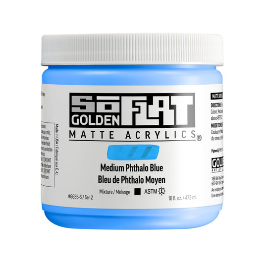 Golden SoFlat 473ml Series 2 Medium Phthalo Blue