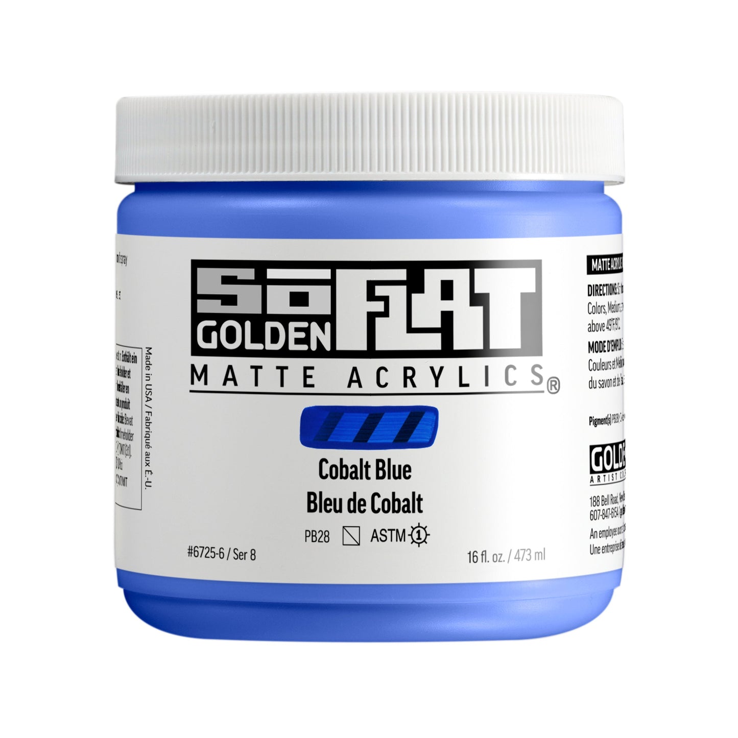 Golden SoFlat 473ml Series 8 Cobalt Blue