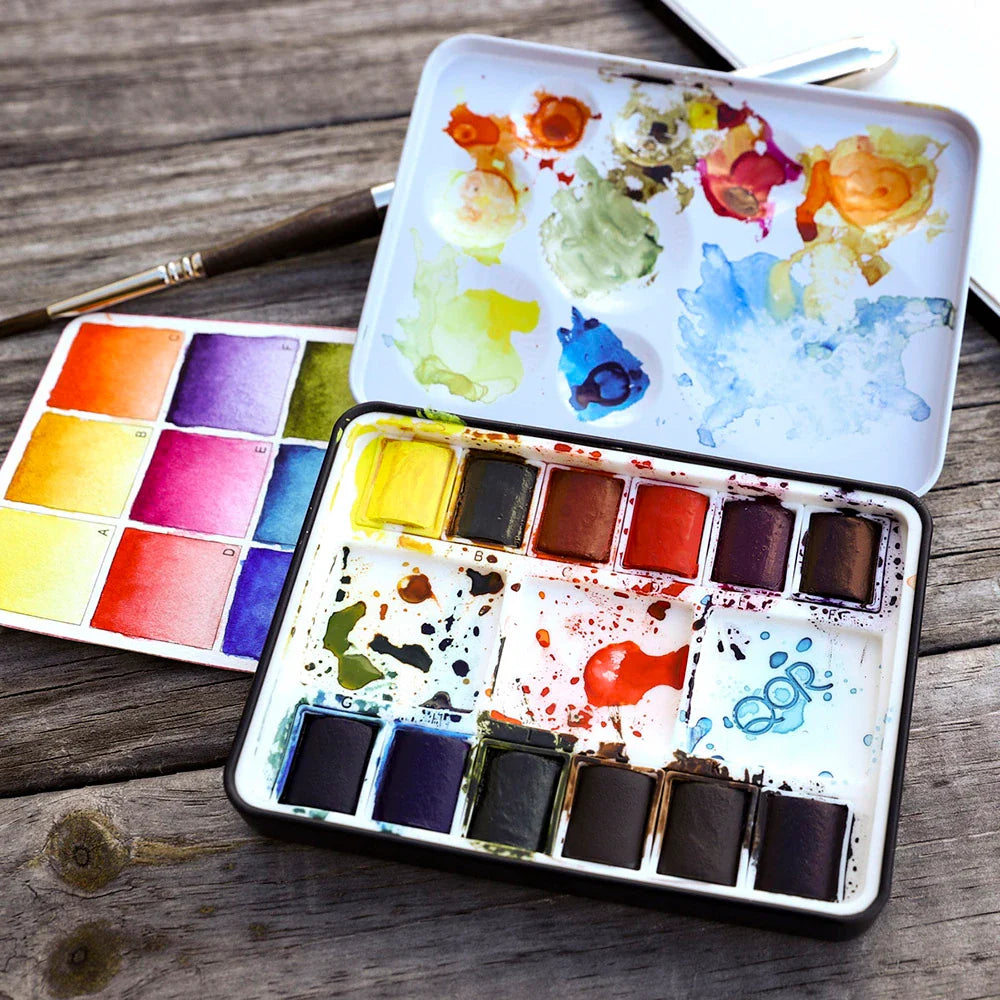 QoR Watercolor Mini Half Pan Set 12