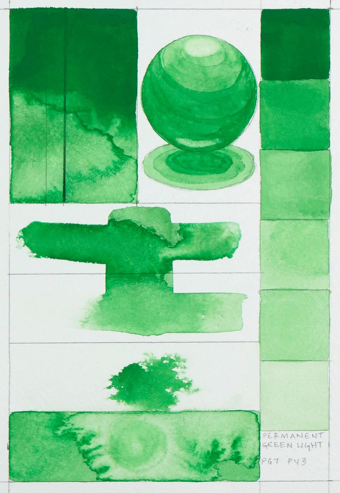 Qor Modern Watercolor 11ml Series 2 Permanent Green Light