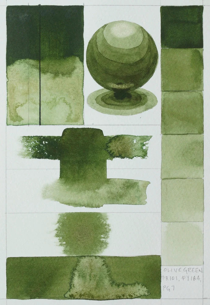 Qor Modern Watercolor 11ml Series 1 Olive Green