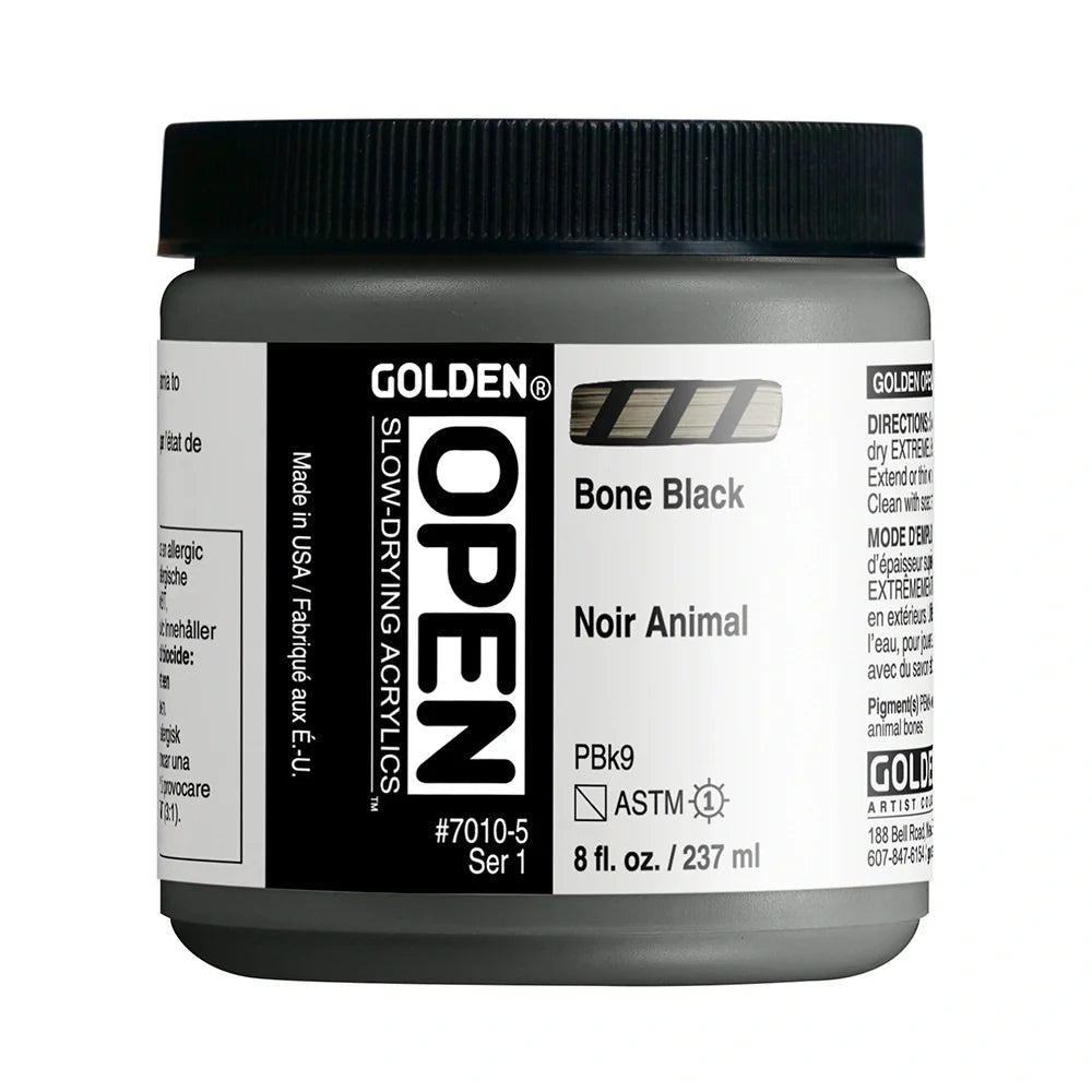 Golden Open Acrylics 237ml Series 1 Bone Black