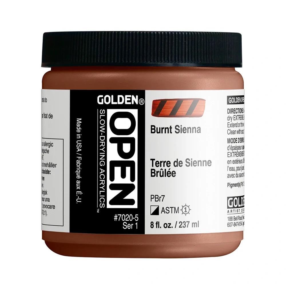 Golden Open Acrylics 237ml Series 1 Burnt Sienna