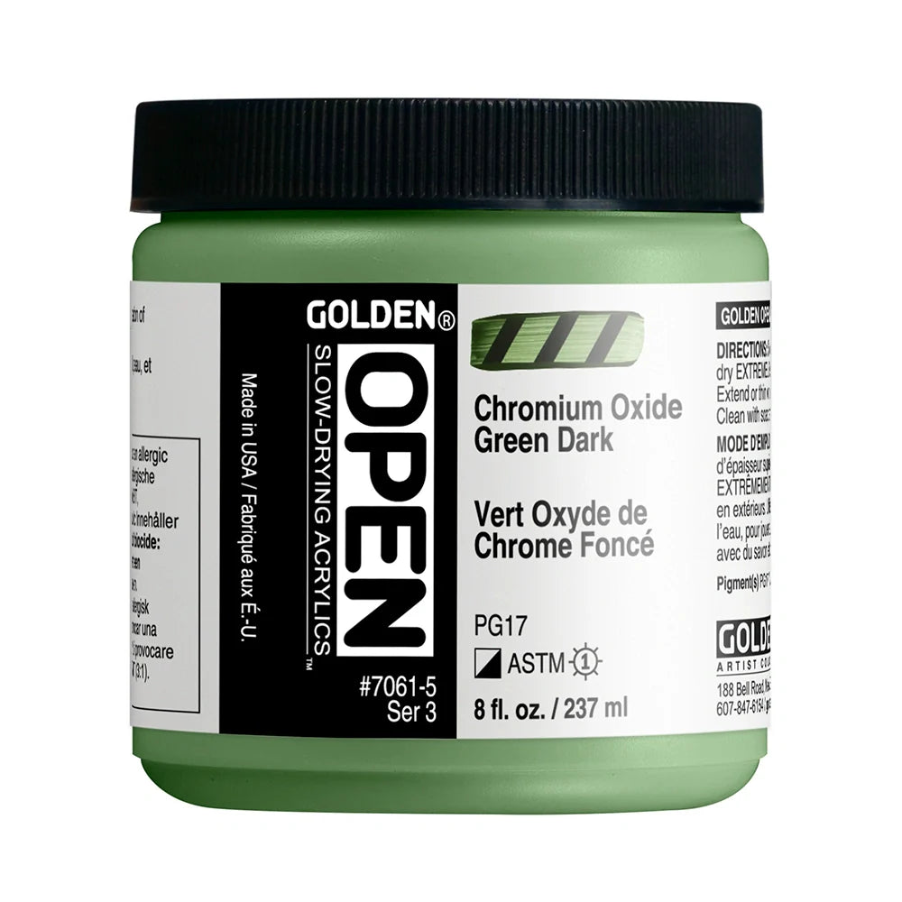 Golden Open Acrylics 237ml Series 3 Chromium Green Oxide Dark