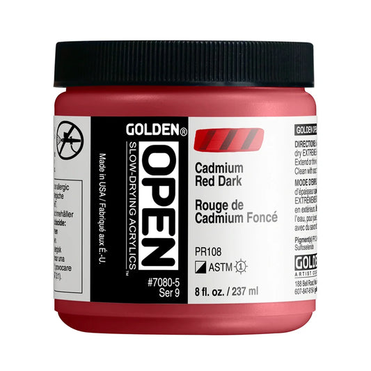 Golden Open Acrylics 237ml Series 9 Cadmium Red Dark