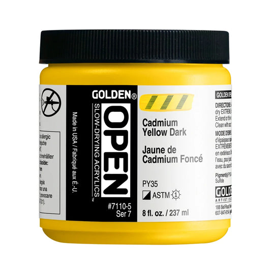 Golden Open Acrylics 237ml Series 8 Cadmium Yellow Dark