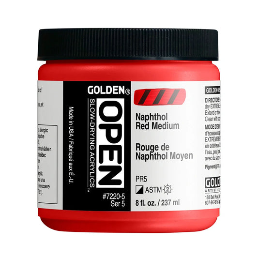 Golden Open Acrylics 237ml Series 5 Naphthol Red Medium