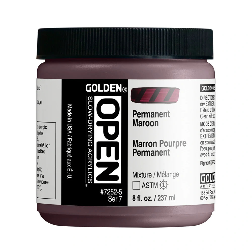 Golden Open Acrylics 237ml Series 7 Permanent Maroon