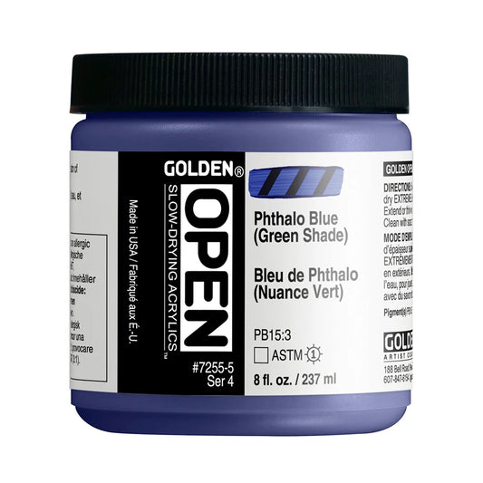 Golden Open Acrylics 237ml Series 4 Phthalo Blue (Green Shade)