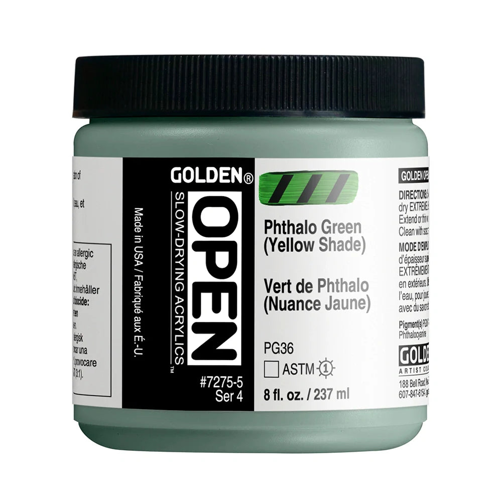 Golden Open Acrylics 237ml Series 4 Phthalo Green (Yellow Shade)