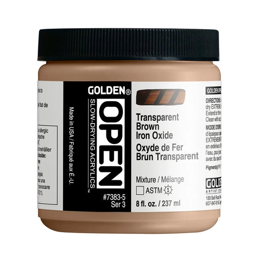 Golden Open Acrylics 237ml Series 3 Transparent Brown Iron Oxide