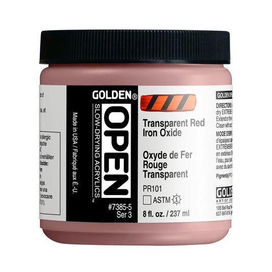 Golden Open Acrylics 237ml Series 3 Transparent Red Iron Oxide