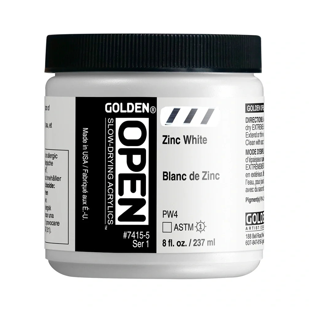 Golden Open Acrylics 237ml Series 1 Zinc White