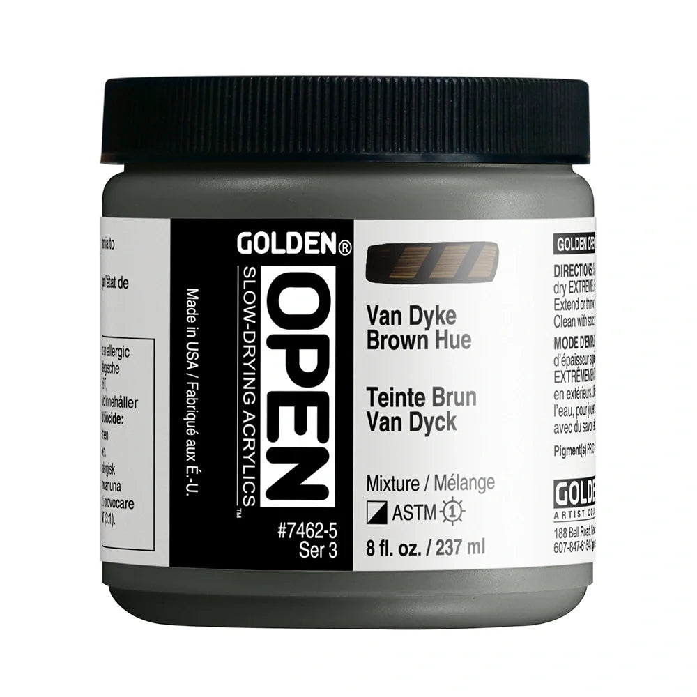 Golden Open Acrylics 237ml Series 3 Van Dyke Brown Hue